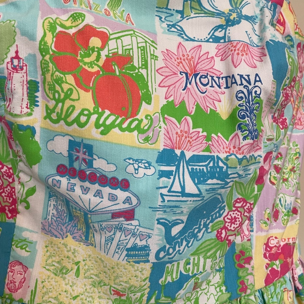 Lilly Pulitzer Lottie Dress Size 2 Lilly’s State of Mind - Picture 4 of 5